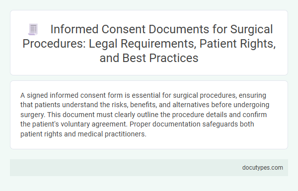 Informed Consent Documents for Surgical Procedures: Legal Requirements, Patient Rights, and Best Practices