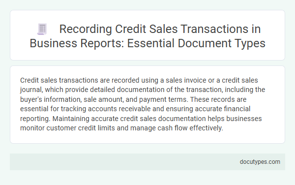 Recording Credit Sales Transactions in Business Reports: Essential Document Types