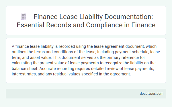 Finance Lease Liability Documentation: Essential Records and Compliance in Finance