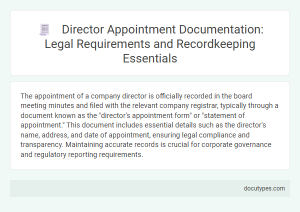 Director Appointment Documentation: Legal Requirements and Recordkeeping Essentials