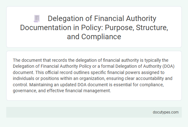 Delegation of Financial Authority Documentation in Policy: Purpose, Structure, and Compliance