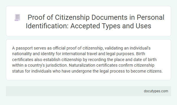 Proof of Citizenship Documents in Personal Identification: Accepted Types and Uses