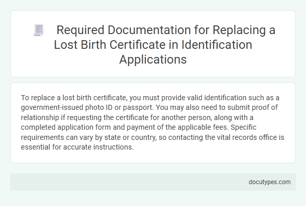 Required Documentation for Replacing a Lost Birth Certificate in Identification Applications