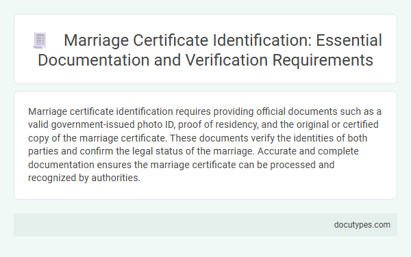 Marriage Certificate Identification: Essential Documentation and Verification Requirements