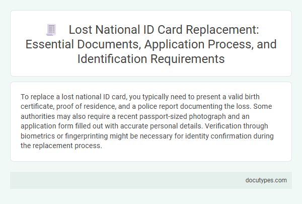 Lost National ID Card Replacement: Essential Documents, Application Process, and Identification Requirements