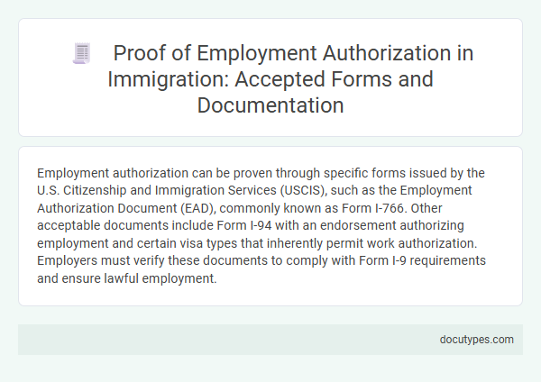 Proof of Employment Authorization in Immigration: Accepted Forms and Documentation