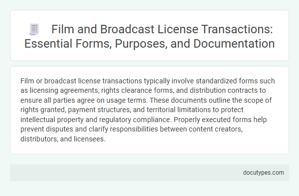 Film and Broadcast License Transactions: Essential Forms, Purposes, and Documentation