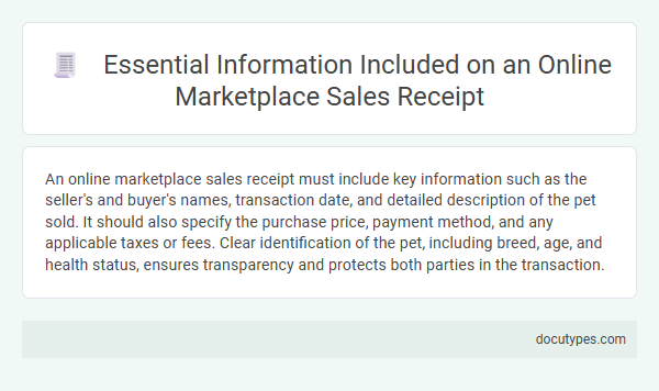 Essential Information Included on an Online Marketplace Sales Receipt