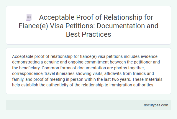 Acceptable Proof of Relationship for Fiance(e) Visa Petitions: Documentation and Best Practices