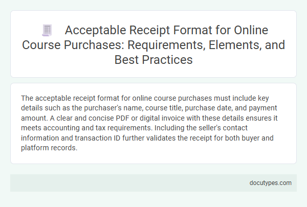 Acceptable Receipt Format for Online Course Purchases: Requirements, Elements, and Best Practices