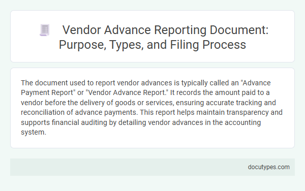 Vendor Advance Reporting Document: Purpose, Types, and Filing Process