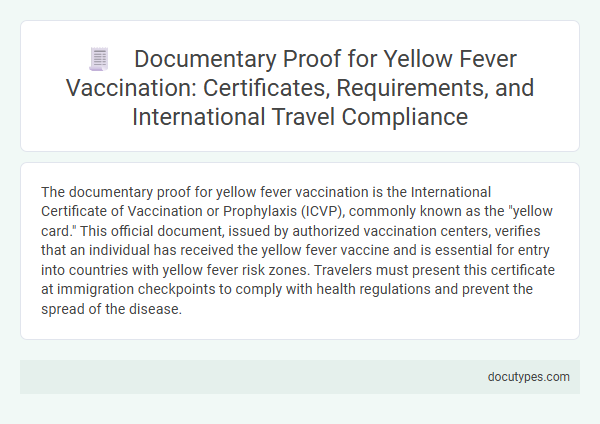 Documentary Proof for Yellow Fever Vaccination: Certificates, Requirements, and International Travel Compliance