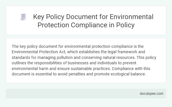 Key Policy Document for Environmental Protection Compliance in Policy