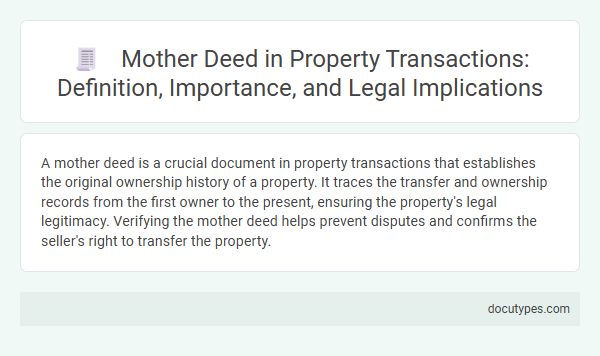 Mother Deed in Property Transactions: Definition, Importance, and Legal Implications