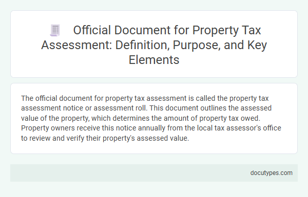 Official Document for Property Tax Assessment: Definition, Purpose, and Key Elements