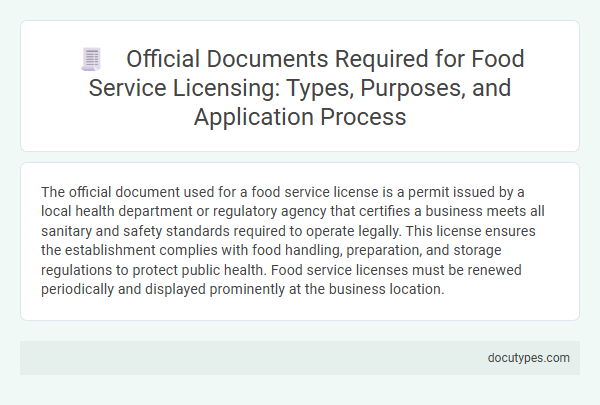 Official Documents Required for Food Service Licensing: Types, Purposes, and Application Process