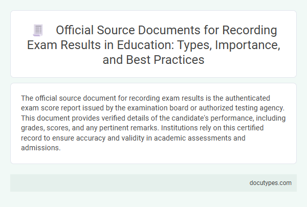 Official Source Documents for Recording Exam Results in Education: Types, Importance, and Best Practices
