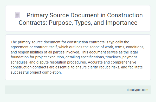 Primary Source Document in Construction Contracts: Purpose, Types, and Importance