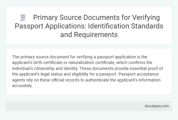 Primary Source Documents for Verifying Passport Applications: Identification Standards and Requirements