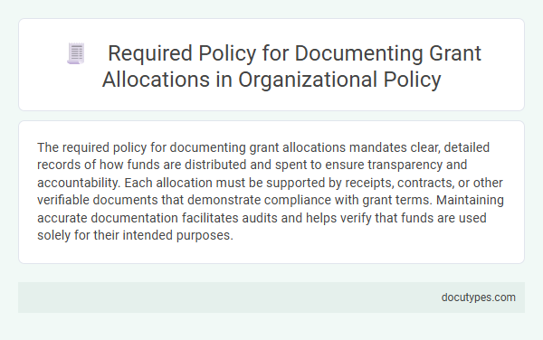 Required Policy for Documenting Grant Allocations in Organizational Policy