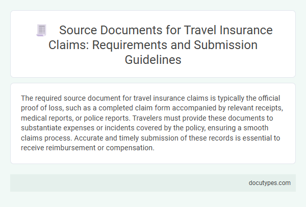 Source Documents for Travel Insurance Claims: Requirements and Submission Guidelines
