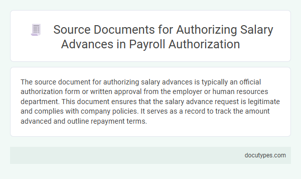 Source Documents for Authorizing Salary Advances in Payroll Authorization