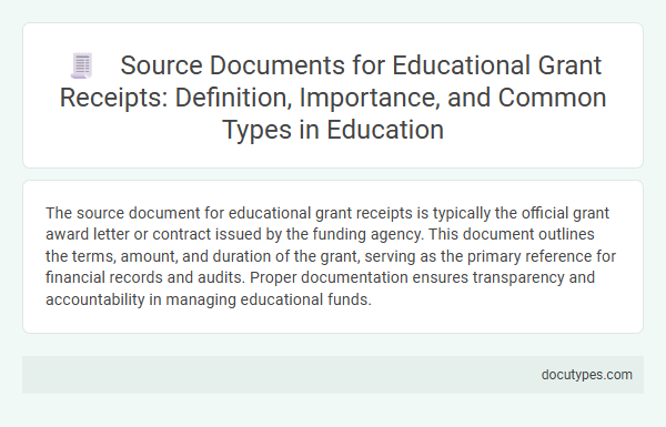 Source Documents for Educational Grant Receipts: Definition, Importance, and Common Types in Education