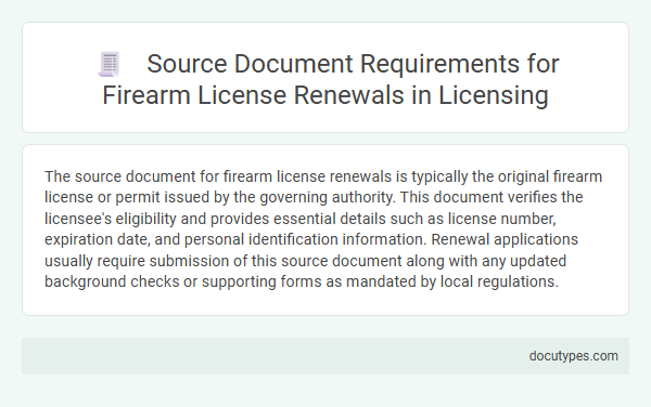 Source Document Requirements for Firearm License Renewals in Licensing