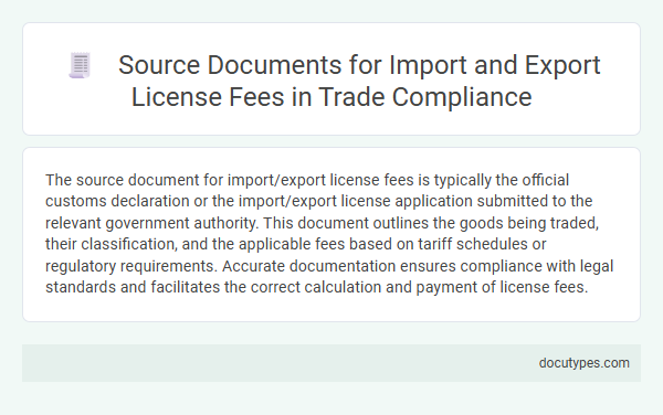 Source Documents for Import and Export License Fees in Trade Compliance