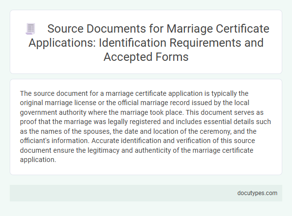 Source Documents for Marriage Certificate Applications: Identification Requirements and Accepted Forms