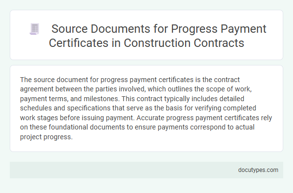 Source Documents for Progress Payment Certificates in Construction Contracts