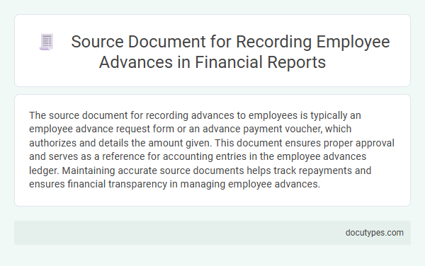 Source Document for Recording Employee Advances in Financial Reports