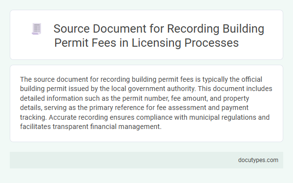 Source Document for Recording Building Permit Fees in Licensing Processes