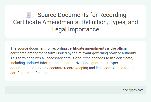 Source Documents for Recording Certificate Amendments: Definition, Types, and Legal Importance