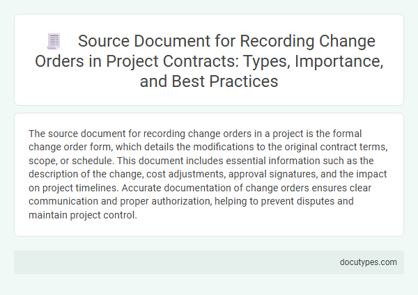 Source Document for Recording Change Orders in Project Contracts: Types, Importance, and Best Practices