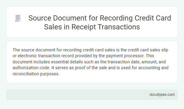 Source Document for Recording Credit Card Sales in Receipt Transactions