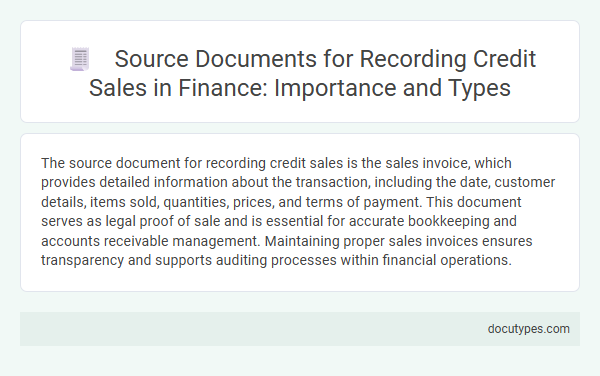Source Documents for Recording Credit Sales in Finance: Importance and Types