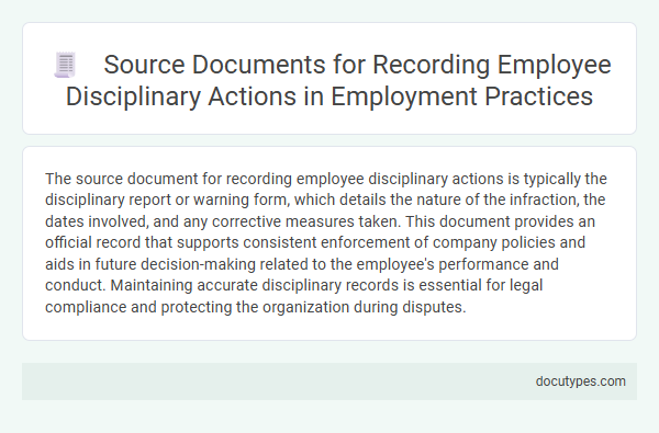 Source Documents for Recording Employee Disciplinary Actions in Employment Practices