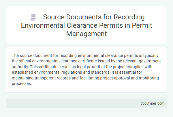 Source Documents for Recording Environmental Clearance Permits in Permit Management
