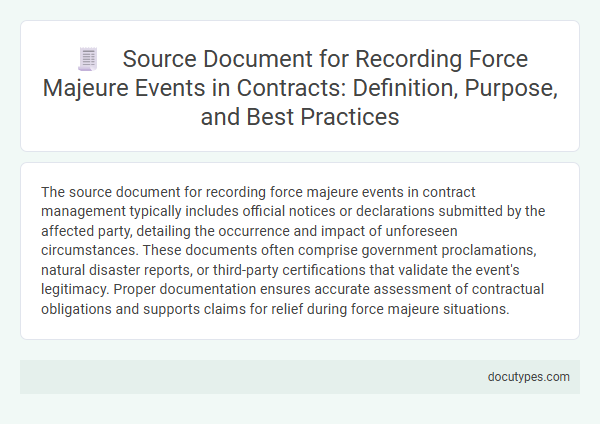 Source Document for Recording Force Majeure Events in Contracts: Definition, Purpose, and Best Practices