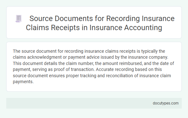 Source Documents for Recording Insurance Claims Receipts in Insurance Accounting