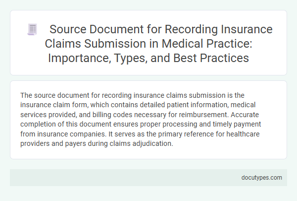Source Document for Recording Insurance Claims Submission in Medical Practice: Importance, Types, and Best Practices