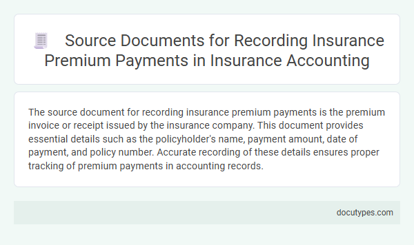 Source Documents for Recording Insurance Premium Payments in Insurance Accounting