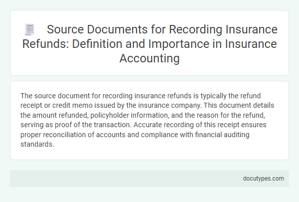 Source Documents for Recording Insurance Refunds: Definition and Importance in Insurance Accounting