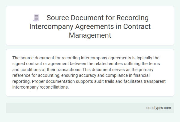 Source Document for Recording Intercompany Agreements in Contract Management
