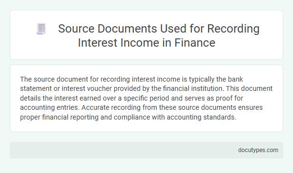 Source Documents Used for Recording Interest Income in Finance
