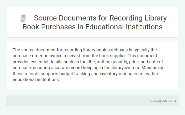 Source Documents for Recording Library Book Purchases in Educational Institutions