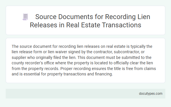 Source Documents for Recording Lien Releases in Real Estate Transactions