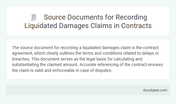 Source Documents for Recording Liquidated Damages Claims in Contracts