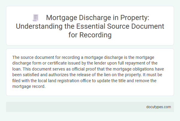 Mortgage Discharge in Property: Understanding the Essential Source Document for Recording